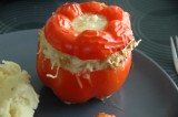 Gevulde paprika met kippengehakt